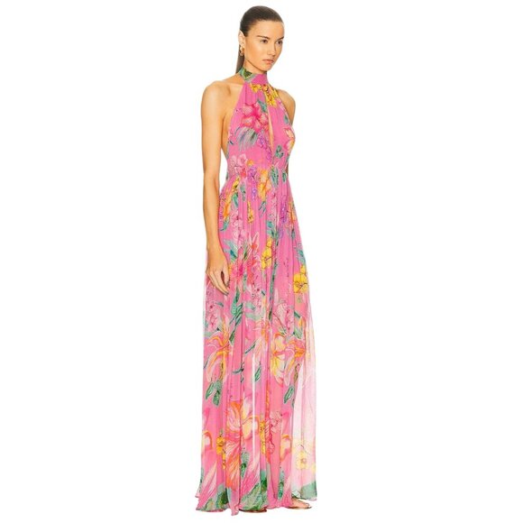 ROCOCO SAND Megan Maxi Dress in Pink Floral Small New Womens Long Gown - Picture 2 of 13